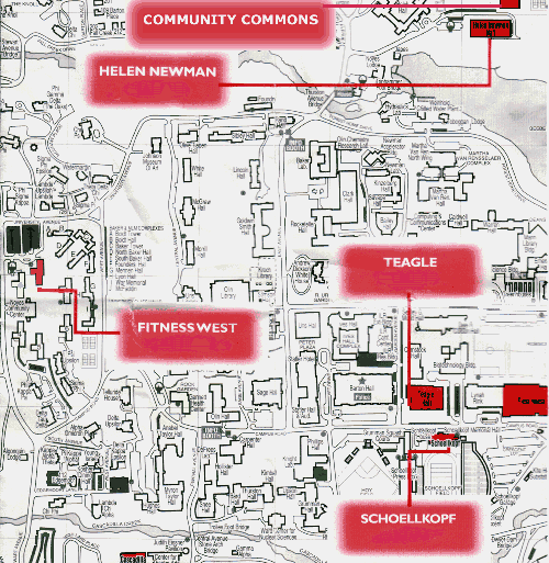 Map of CFC site across campus